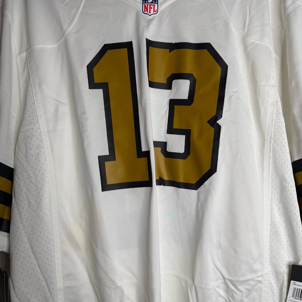 New Orleans Saints Michael Thomas White and Gold Number 13 Jersey